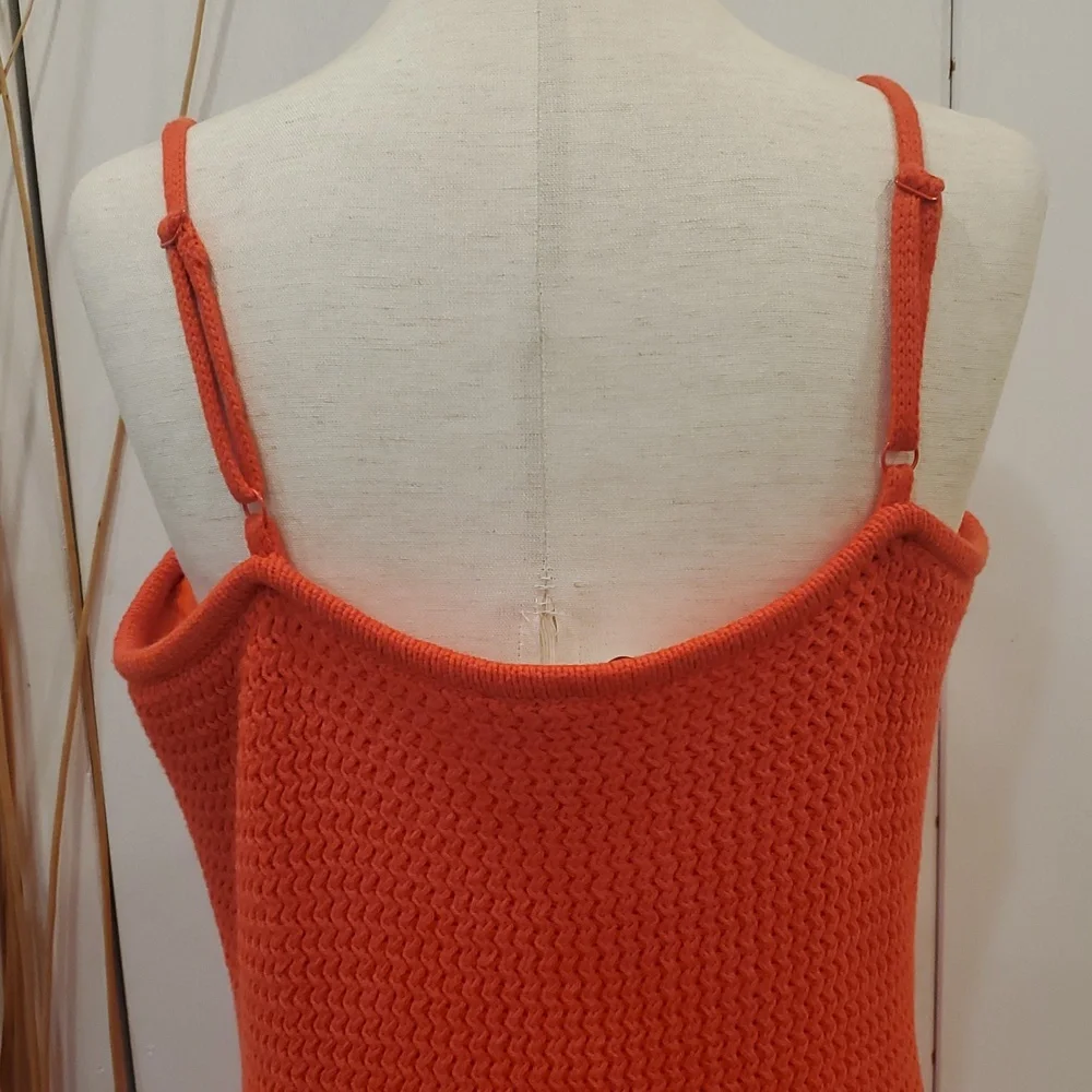 House of Harlow 1960 Orange Crochet Knit Midi Dress NWOT - Picture 4 of 8